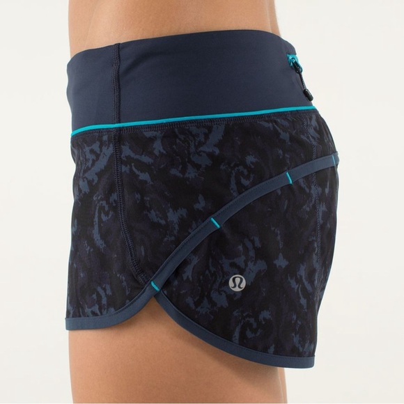 Lululemon Run: Speed Short, Beautiful Baroque Inkwell / Inkwell / Surge, Size 4 - Picture 2 of 12